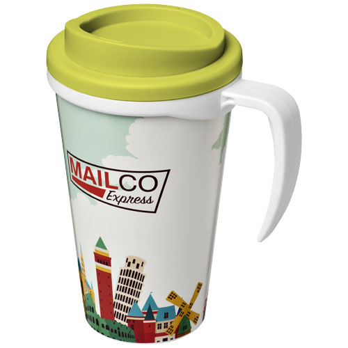 Mug isolant Brite-Americano® grande 350ml Blanc et Citron vert